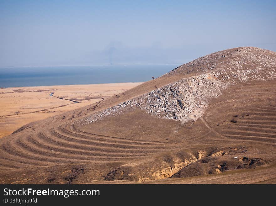 Razim lake seen from Heracleea