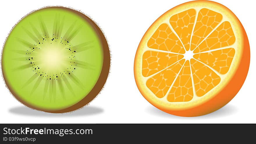 Vector Orange and Kiwi