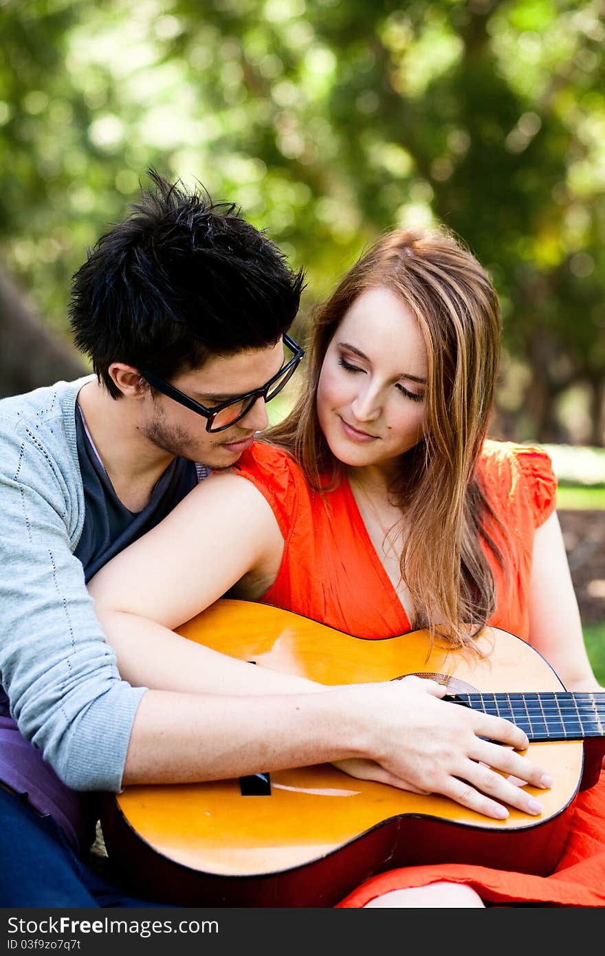 Young beautiful Lover rest on the park. Young beautiful Lover rest on the park.