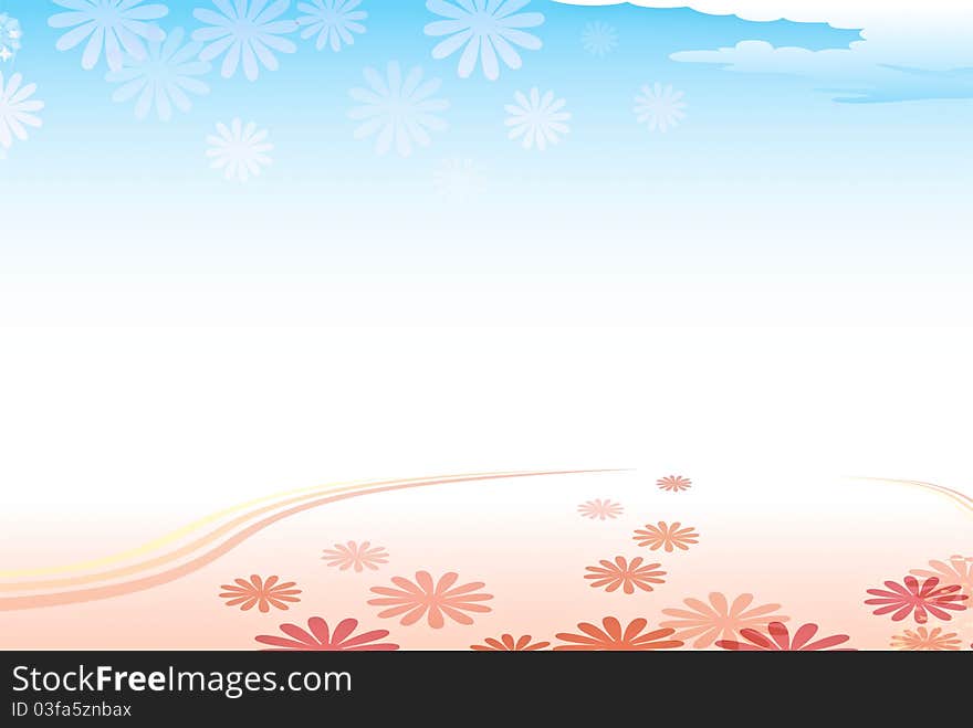 Background graphic cute and flower