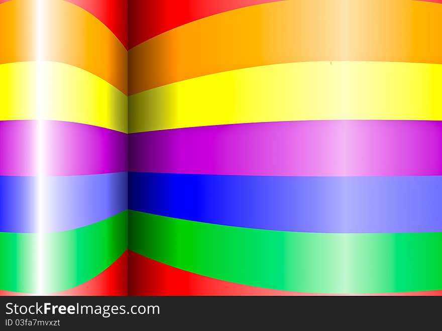 Rainbow background and full color