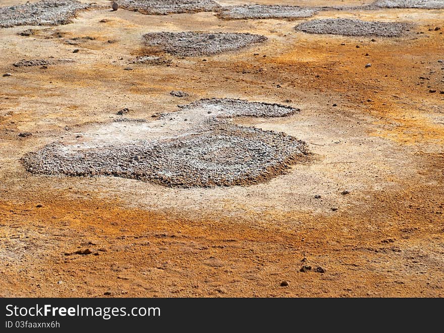 Sulfur Namafjall in Iceland