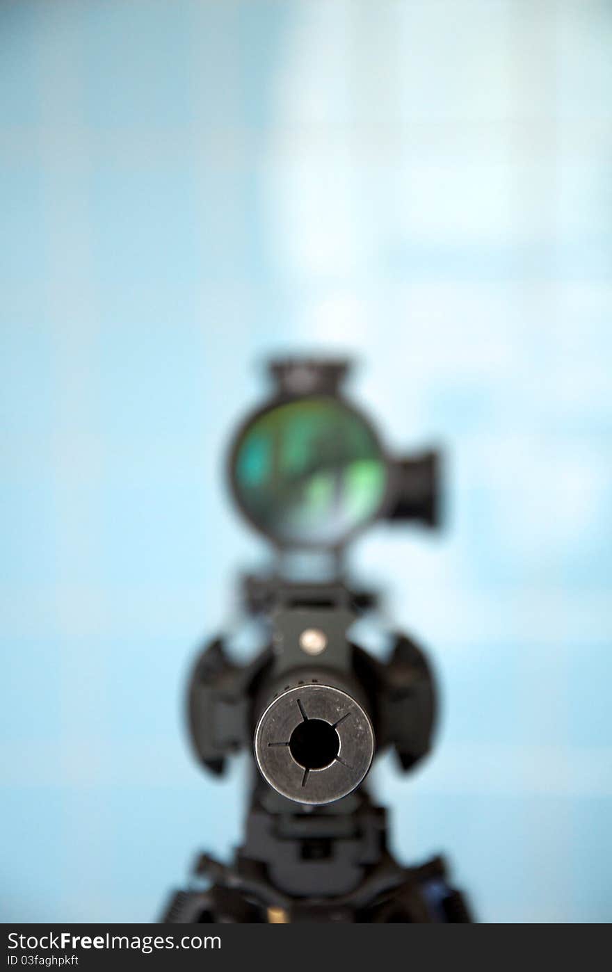 Sniper Rifle With Rifle Scope