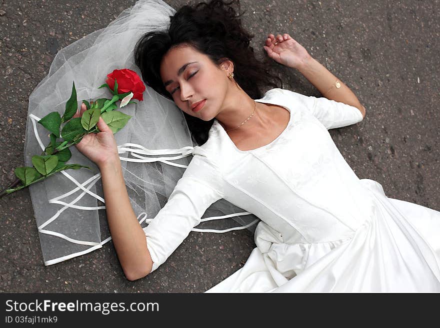 Bride with flower