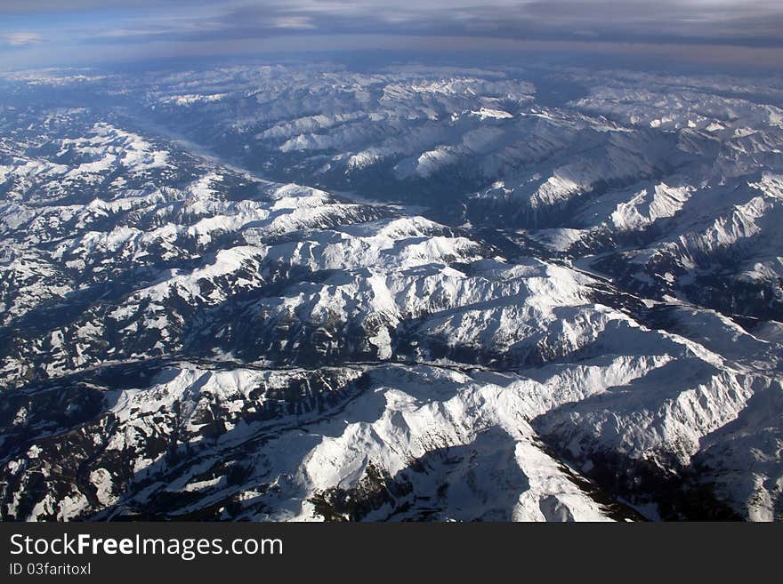 Mountains from the plane