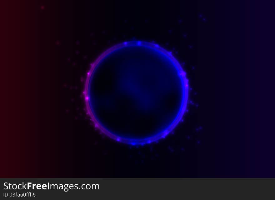 Background with blue light. abstract ball blue.