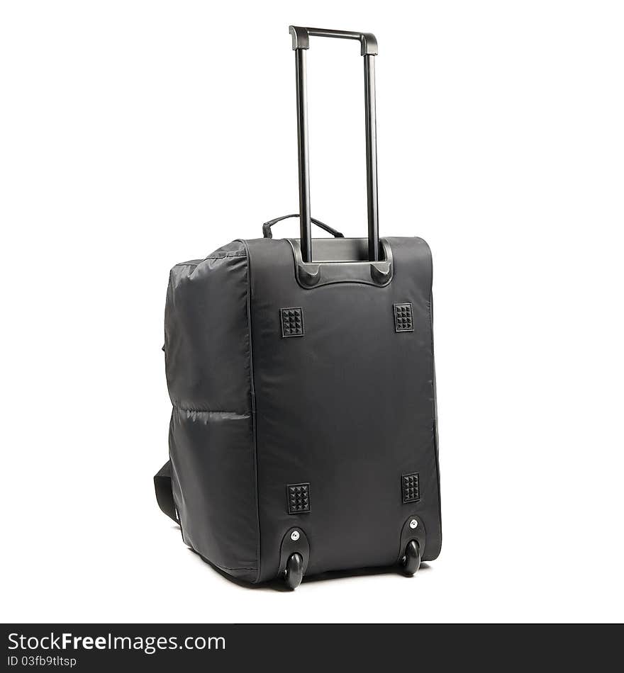 Big travel bag on a white background