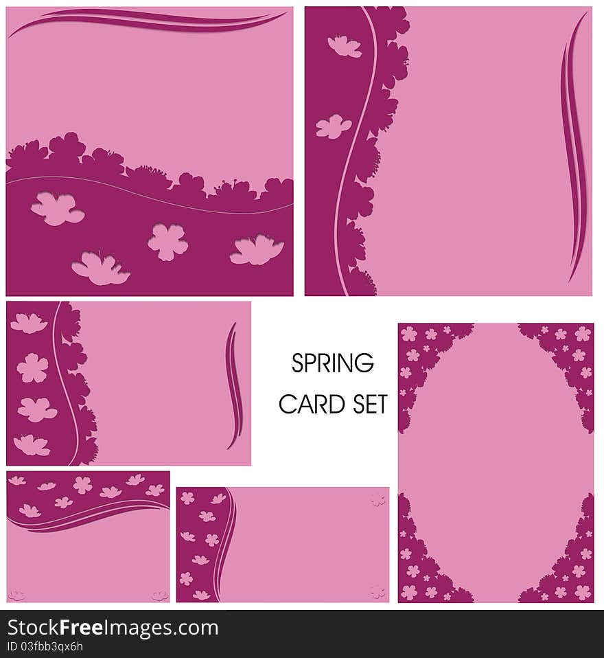 Wedding spring card set