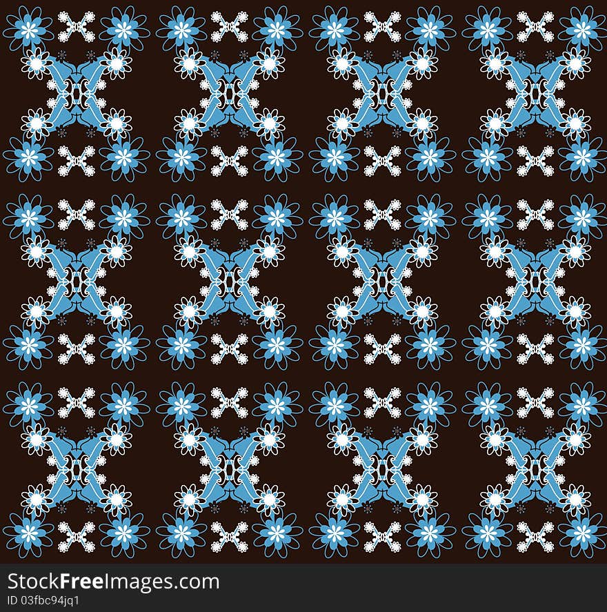 Seamless texture decorative pattern on a brown background