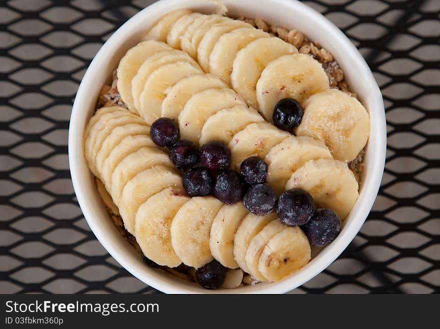 Bananas, Blueberries and Granola