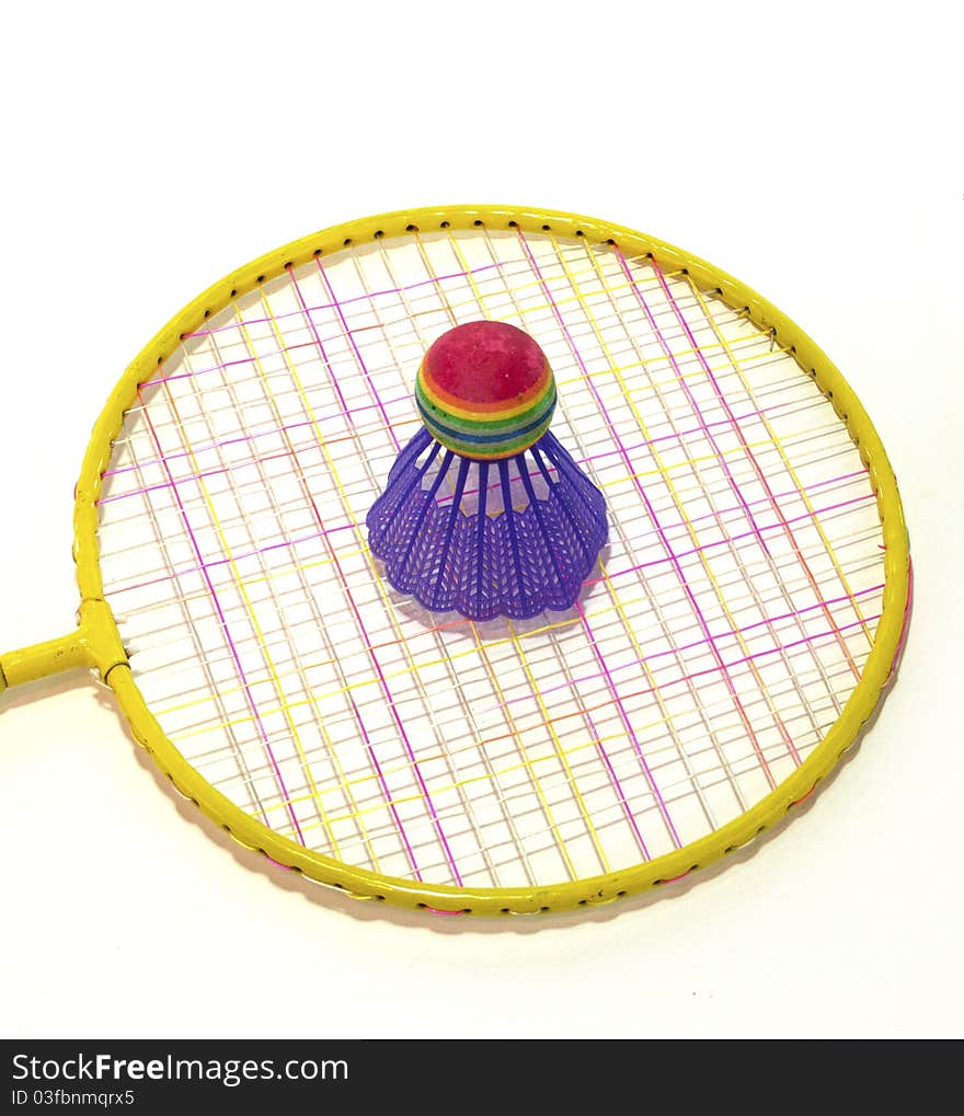 Badminton racket and shuttlecock