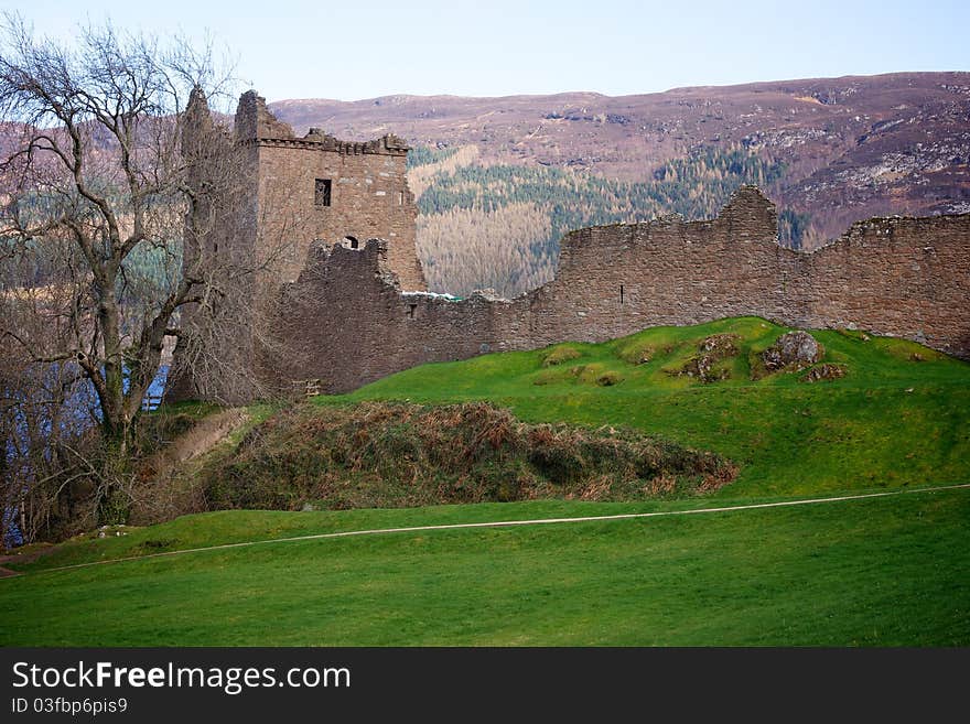 Urquhart Castle turret, found on the banks of Loch Ness in Scotland. Urquhart Castle turret, found on the banks of Loch Ness in Scotland