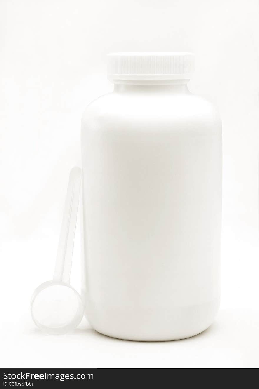 Unlabeled Bottle on white background