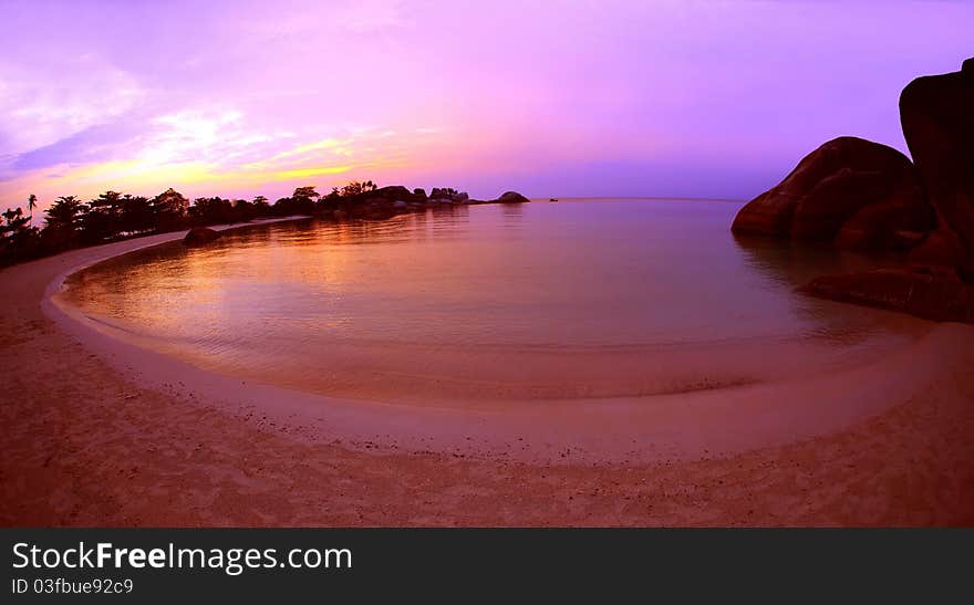 Sunset On Beach