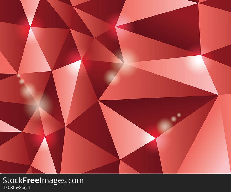 3d polygon triangle abstract background - illustration