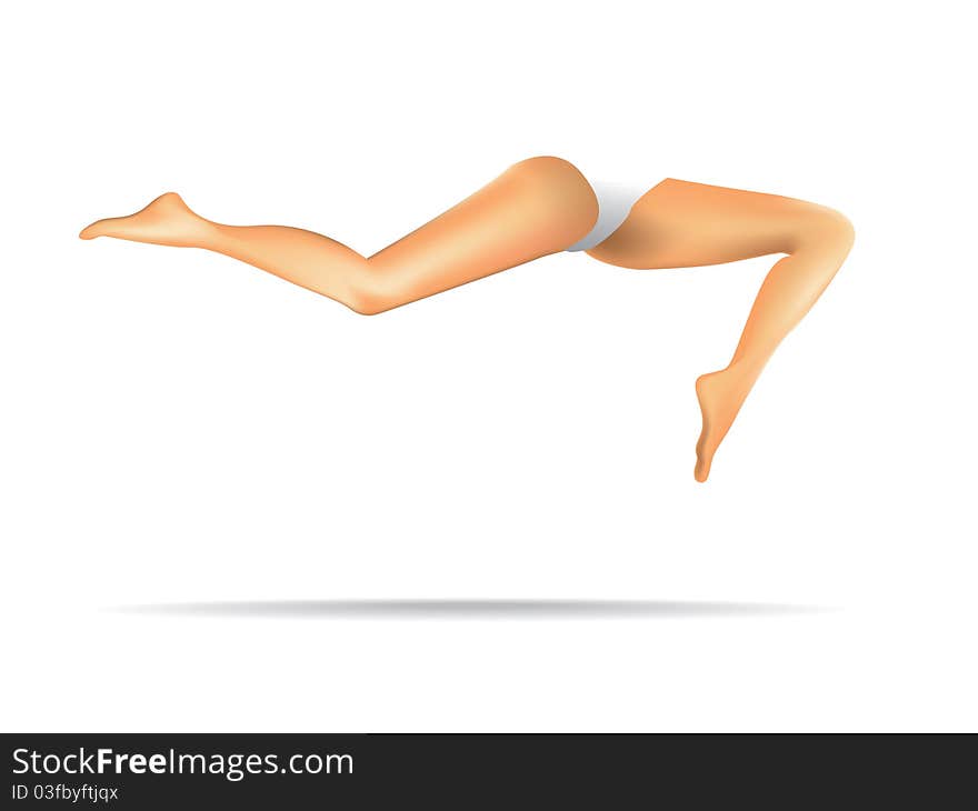 Realistic woman sexy legs - illustration. Realistic woman sexy legs - illustration