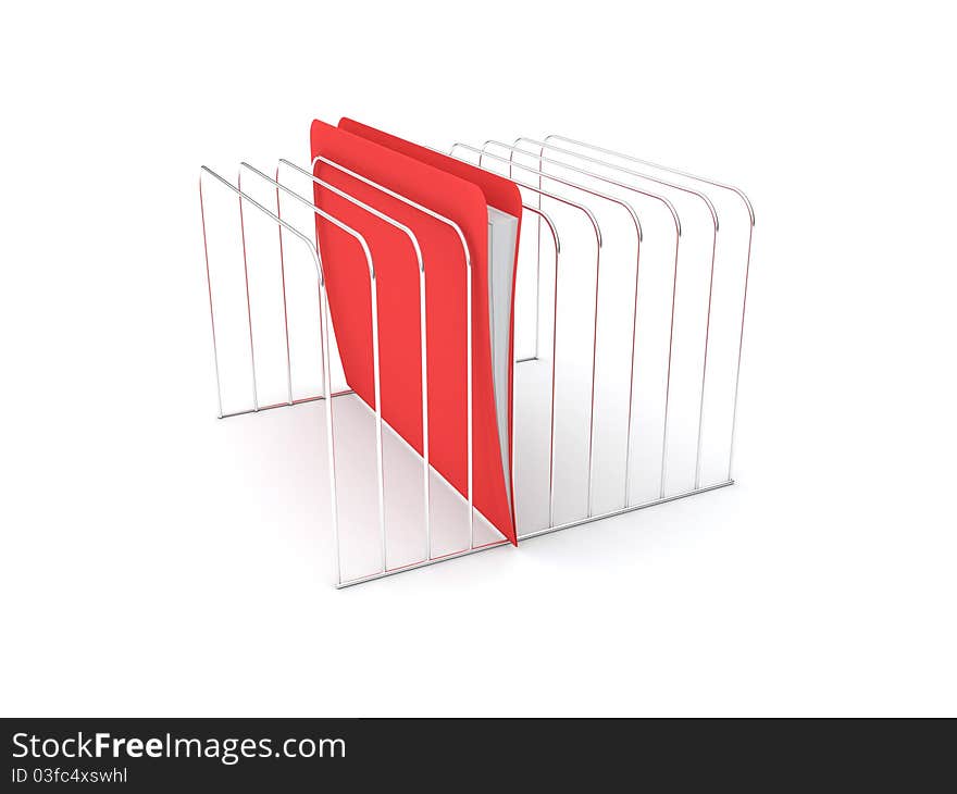 3d office file on a white background. 3d office file on a white background