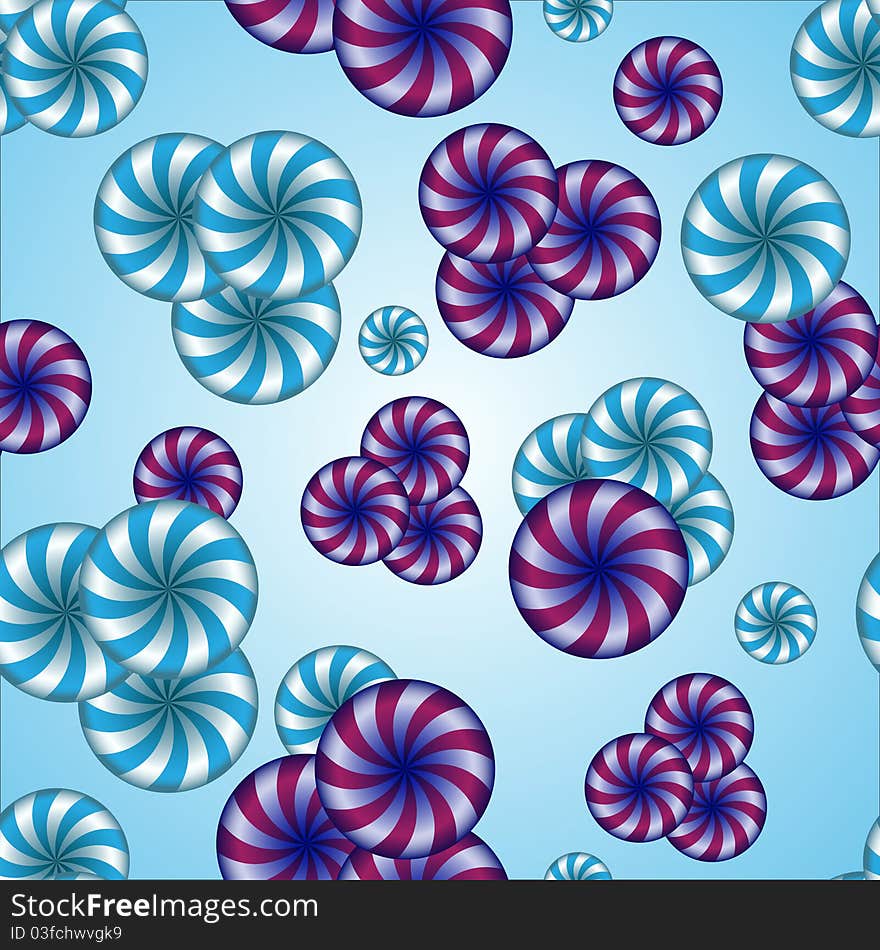 Seamless background with bright turning umbrellas. Seamless background with bright turning umbrellas