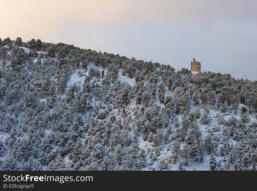 An old tower near Austin Nevada stands all by itself. An old tower near Austin Nevada stands all by itself.