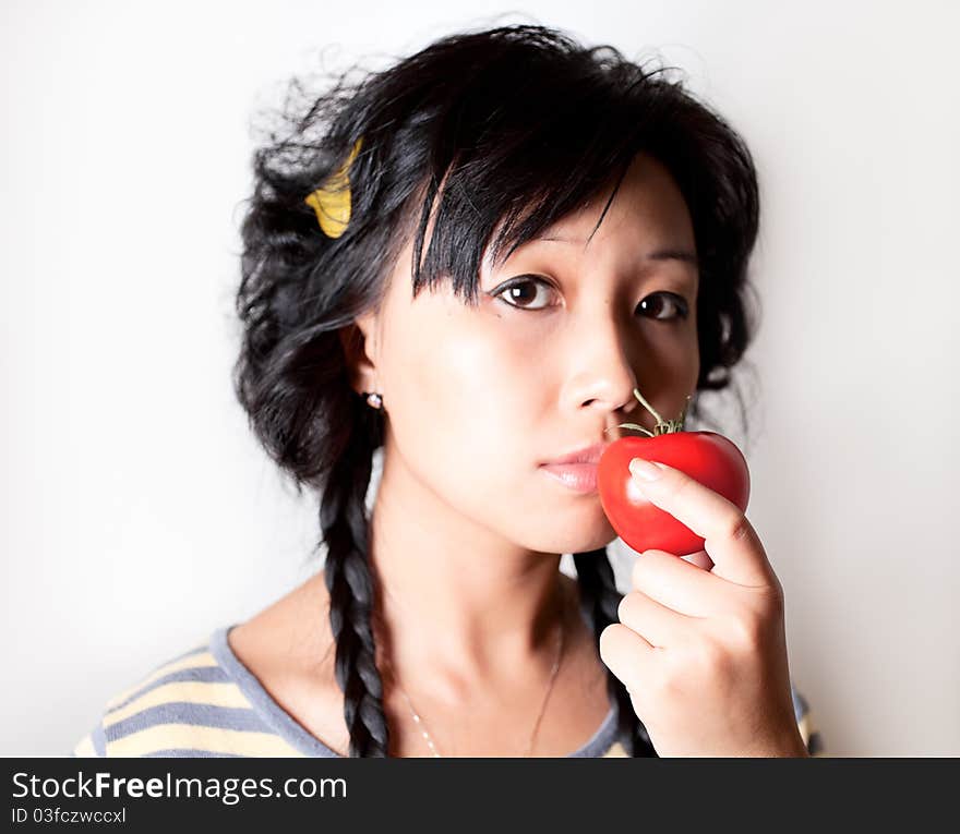 Close up shoot, Asian young woman. Close up shoot, Asian young woman