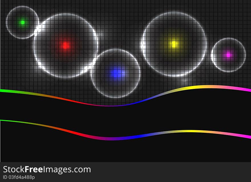 Vector abstract disco banners. illustration line and circle. Vector abstract disco banners. illustration line and circle