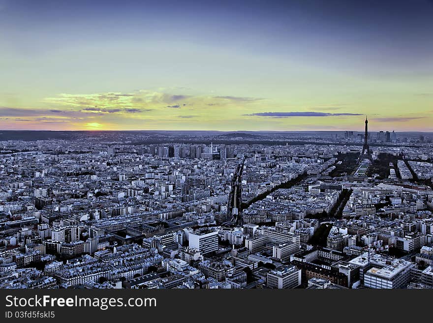 Panoramic view of Paris