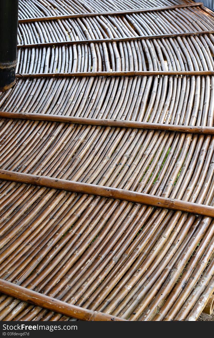 Closed up of brown bamboo, detail from the floor as background. Closed up of brown bamboo, detail from the floor as background.