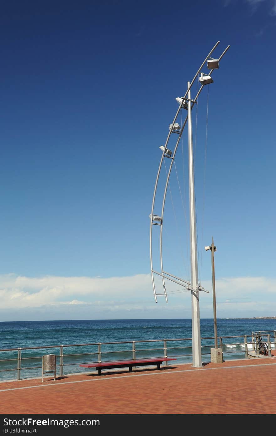 Sailing Shape street lamps on the sidewalk, Las Canteras beach.
Las Palmas De Gran Canaria, Canary Islands, Spain