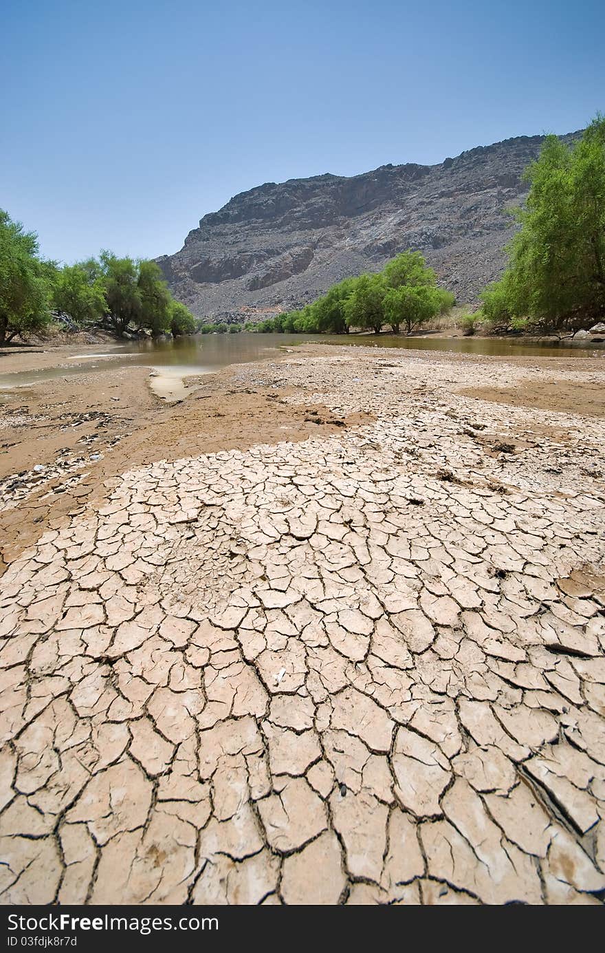 Beginning of the summer in Tanoof lake, Nizwa, Oman. Beginning of the summer in Tanoof lake, Nizwa, Oman