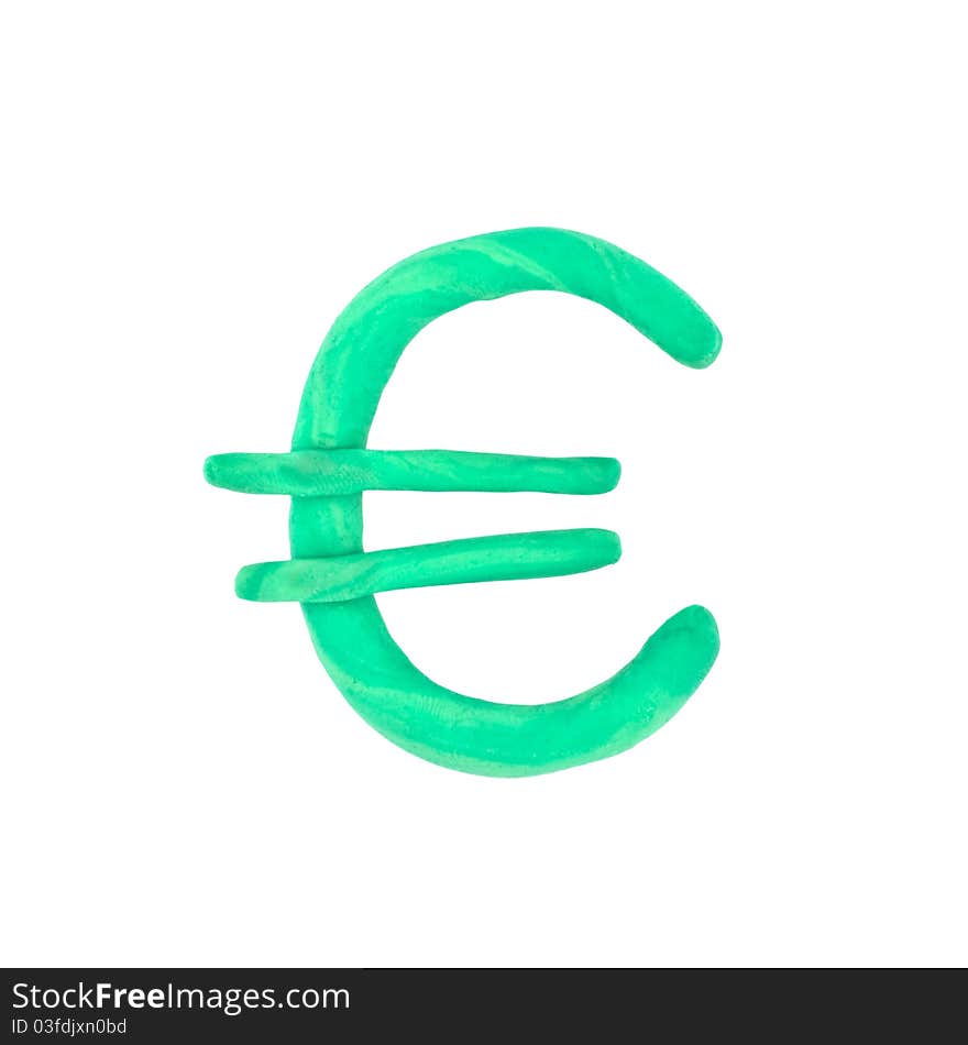 Plasticine euro sign