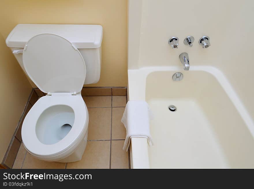 Bright and white washroom