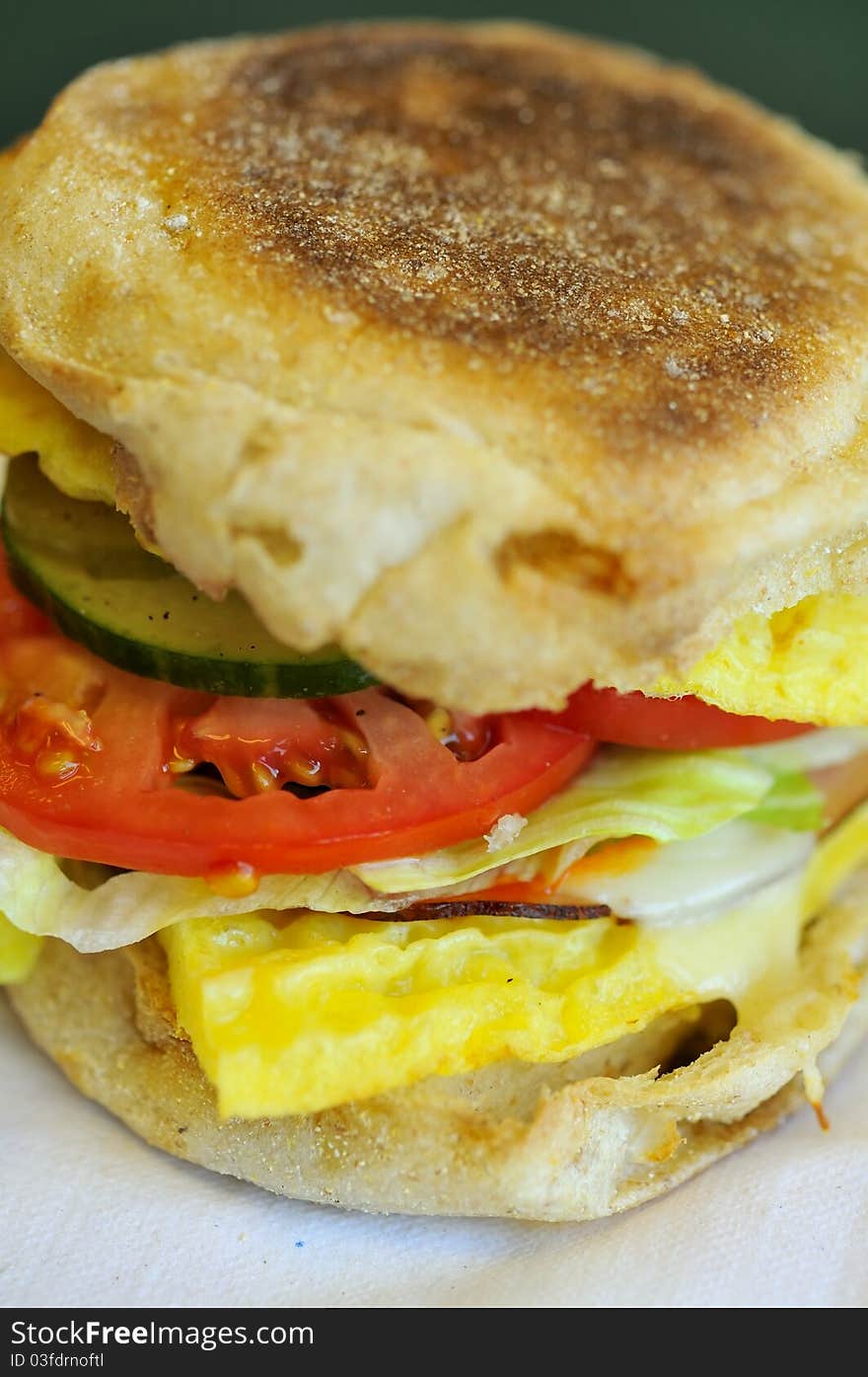 Vegetable and egg burger