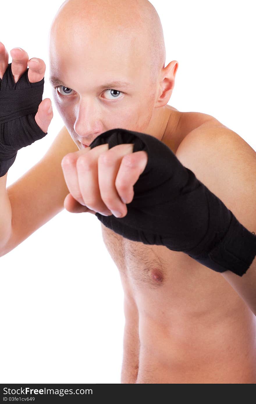 Young confident kick-boxer