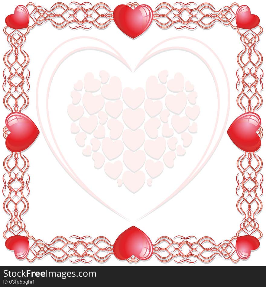 Hearts Background for love message. Hearts Background for love message.