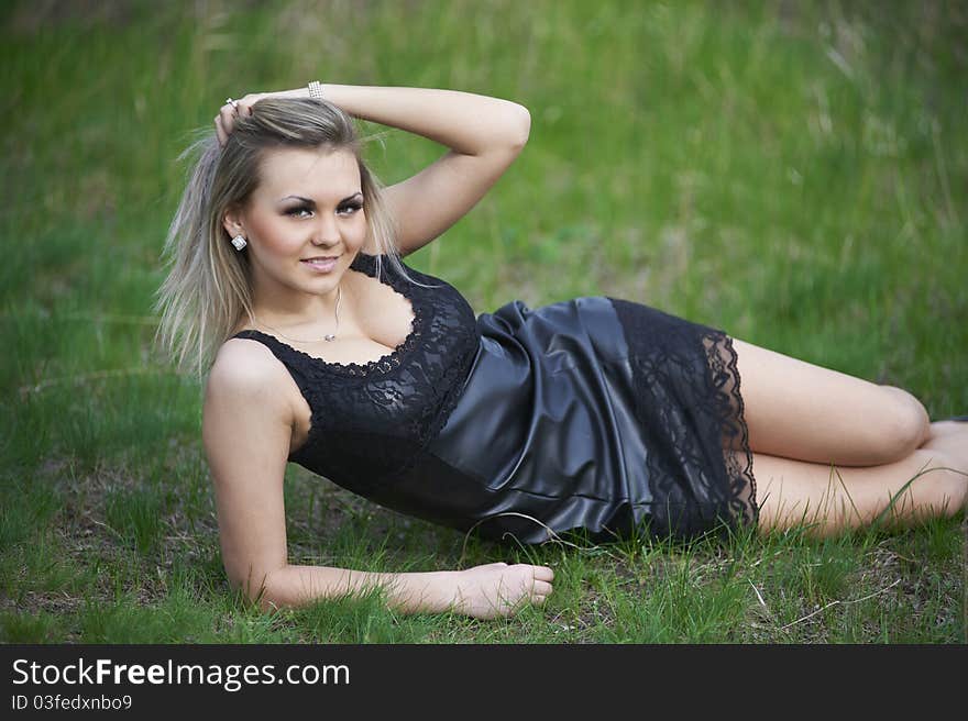 Ukrainian girl in short dress. Ukrainian girl in short dress