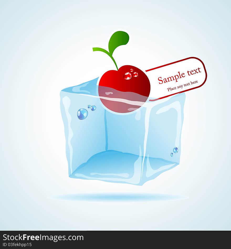 Cherry ice cube