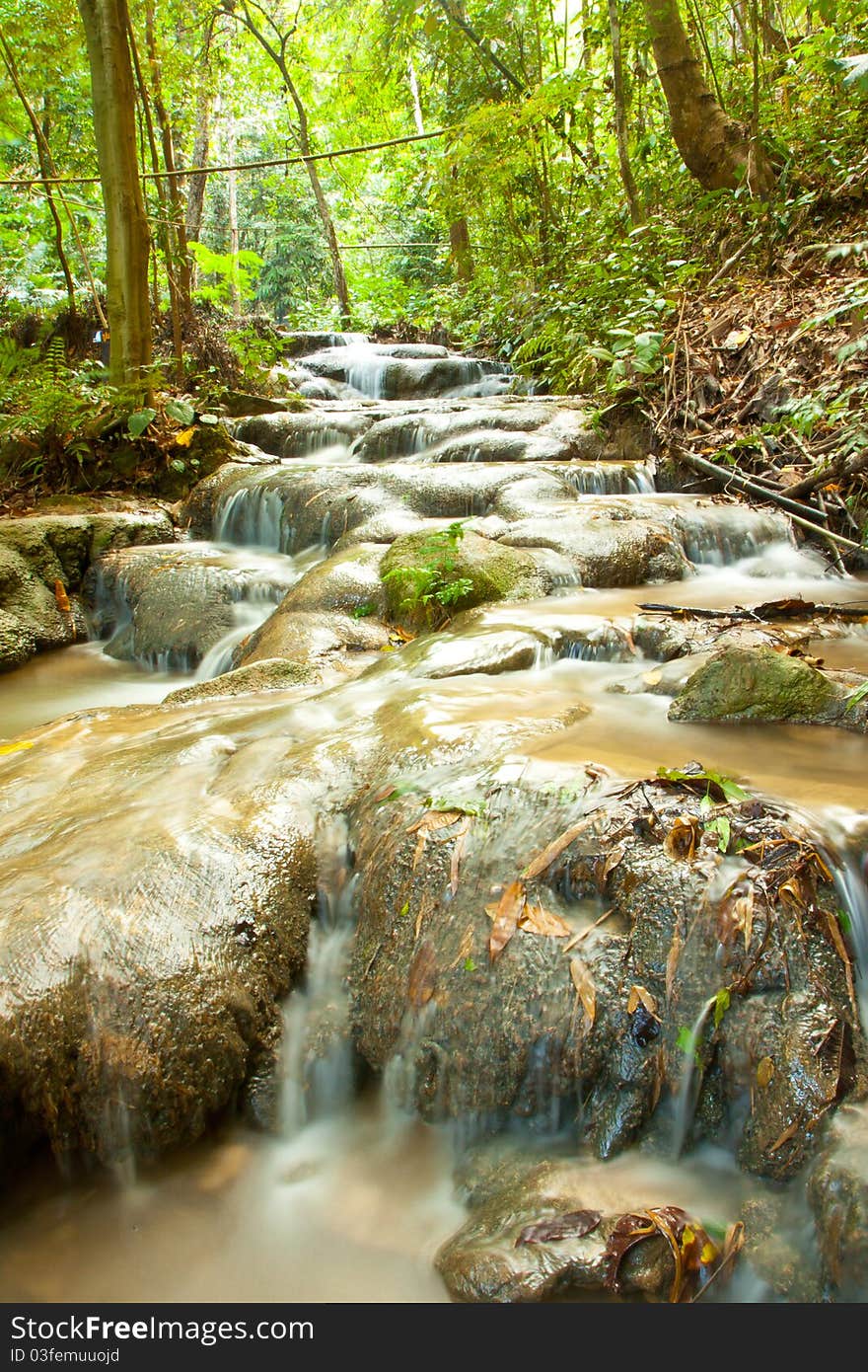 Small waterfall in the forest