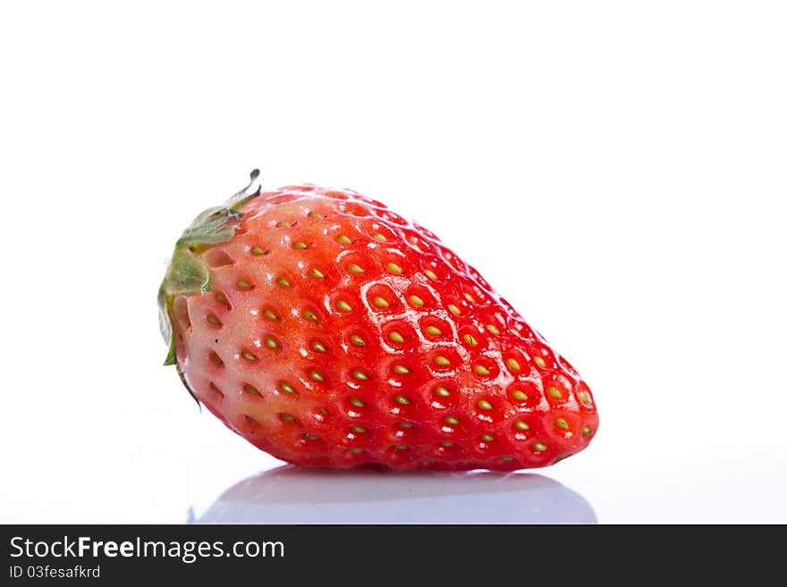 Fresh strawberry on white background