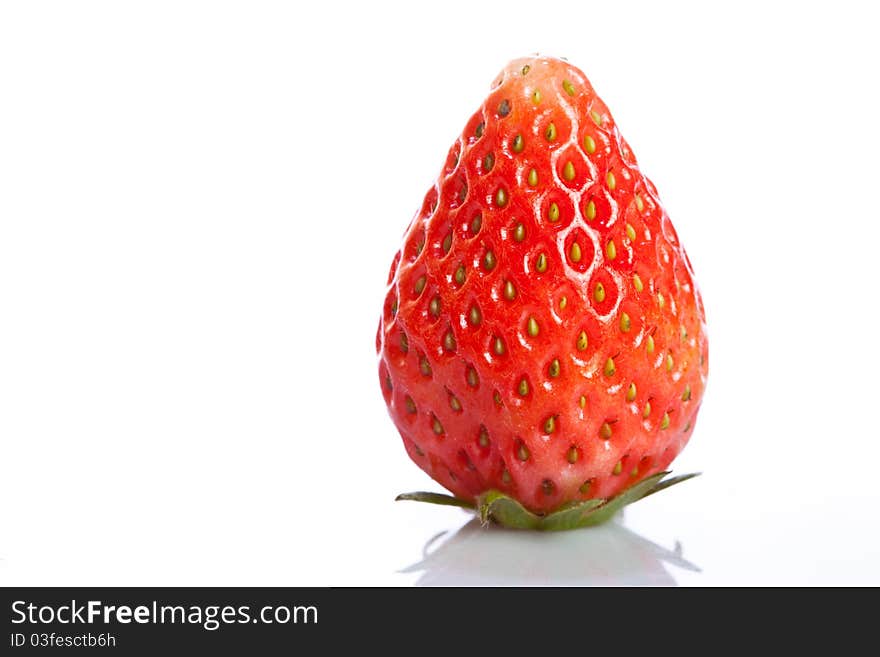 Fresh strawberry on white background