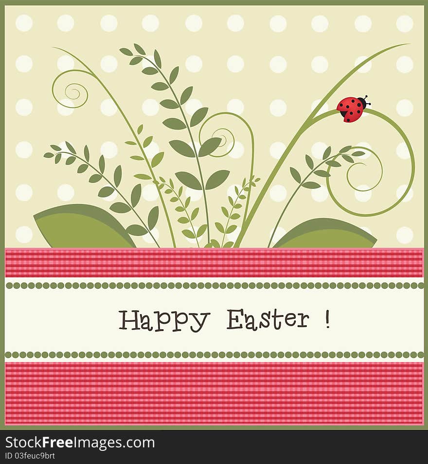 Easter or birthday card with grass ,. Easter or birthday card with grass ,