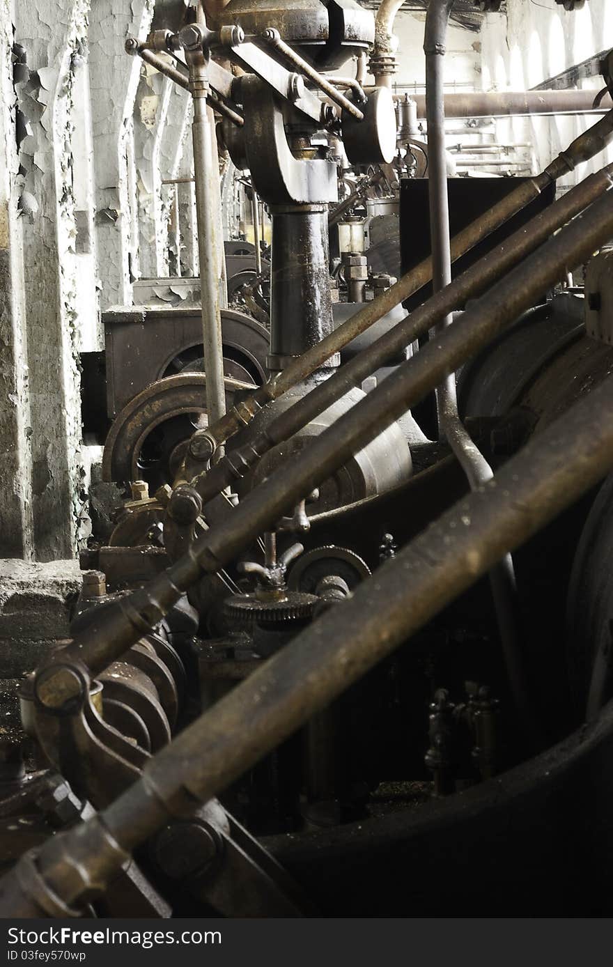 Inside view if the abandoned factory