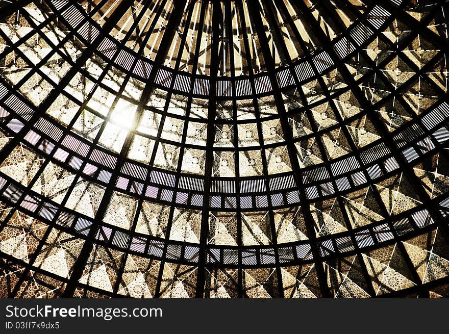 The dome of Union Station Building in Los Angeles