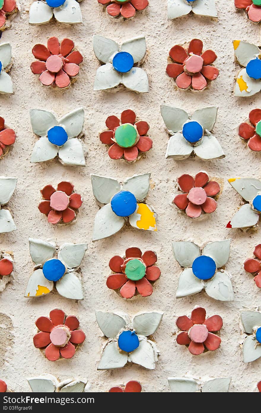 Flower Tiles Background Texture