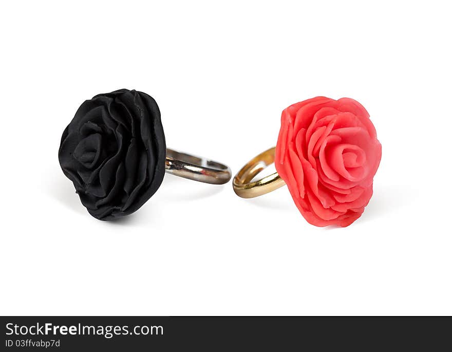 Rings Of Red And Black Roses.