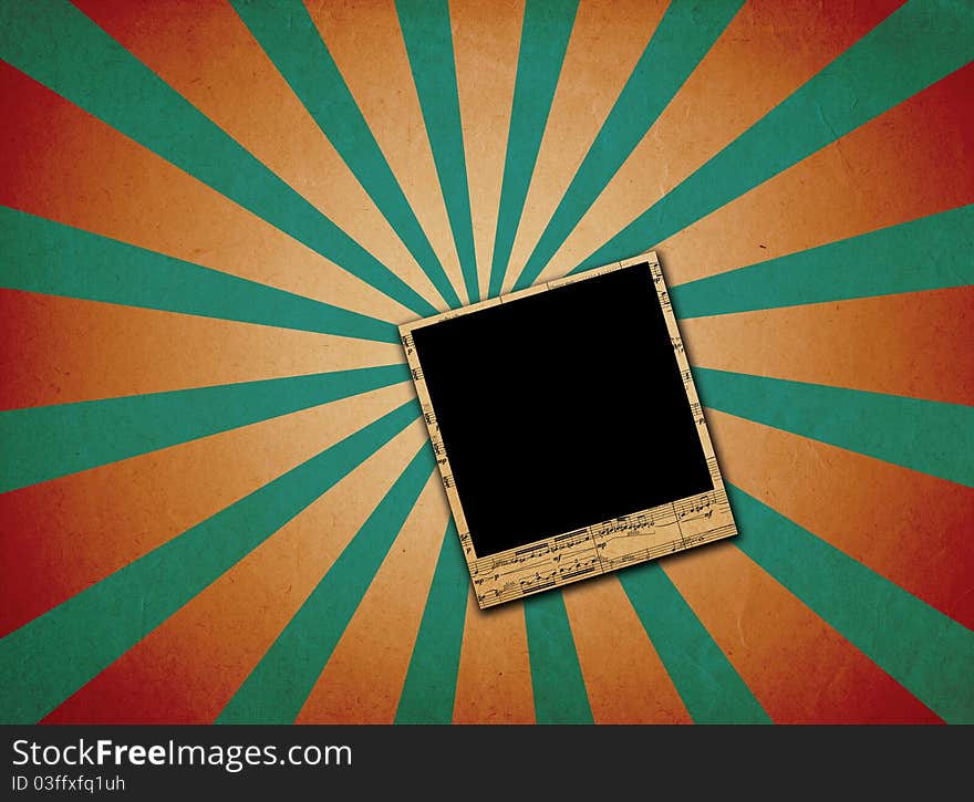 Grunge photo frames on grunge background