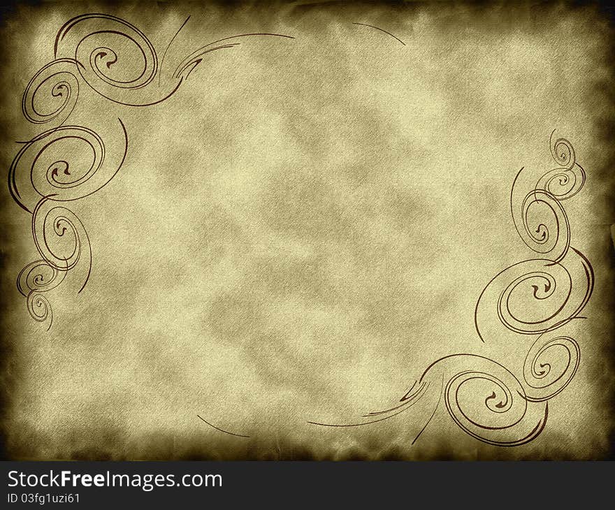 Antique texture with decorative elements