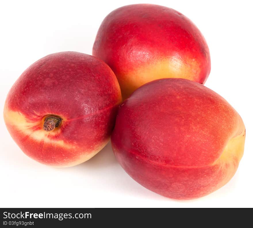 Nectarine isolated on white background