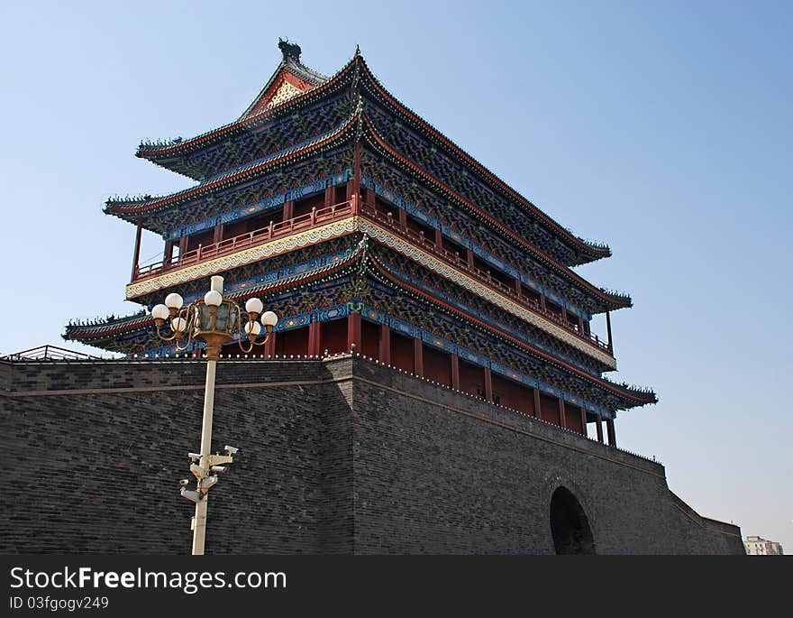 The Zhengyangmen Gatehouse in Forbidden City(Beijing, China). The Zhengyangmen Gatehouse in Forbidden City(Beijing, China)