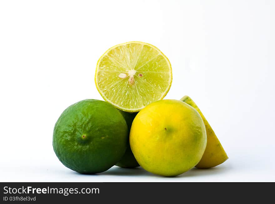 Lemons on the white background,phitsanulok