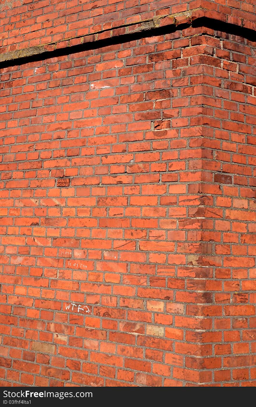 Red brick old wall background